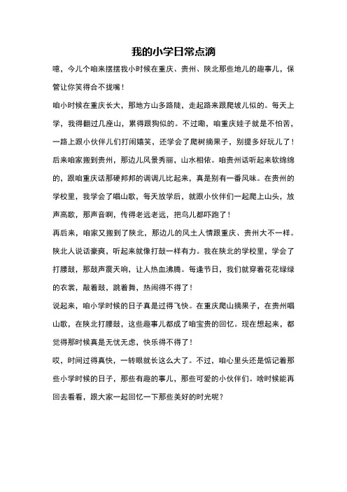 我的小学日常点滴