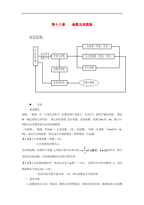 七年级数学家庭辅导 第十八章 函数及其图象 华东师大版