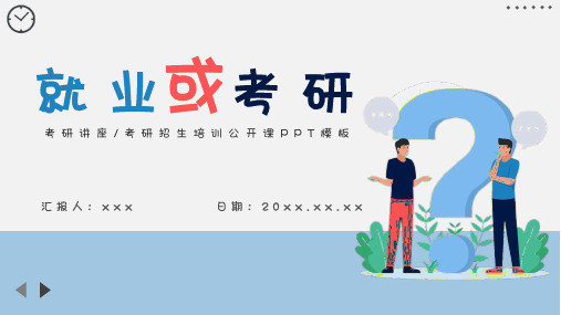 就业或考研如何选择演讲PPT全