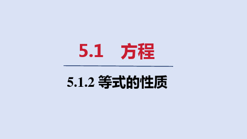 人教七年级数学上册第五章 等式的性质