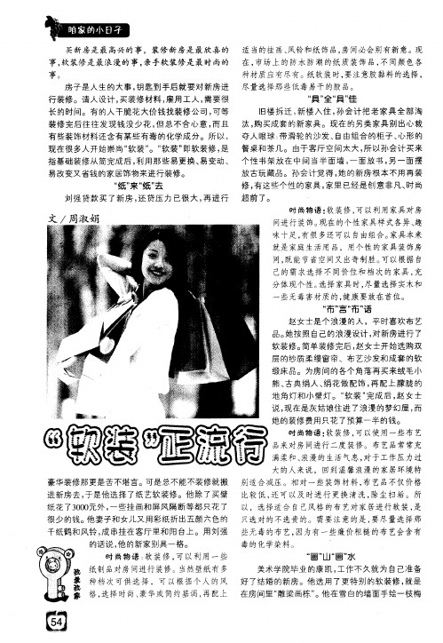 “软装”正流行