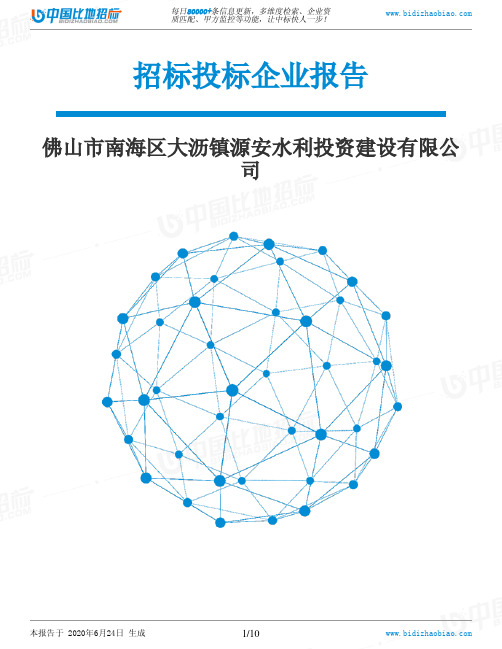 佛山市南海区大沥镇源安水利投资建设有限公司-招投标数据分析报告