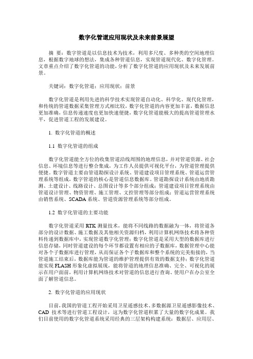 数字化管道应用现状及未来前景展望