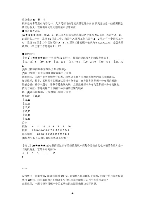 高考数学重点难点30解概率题的方法总结