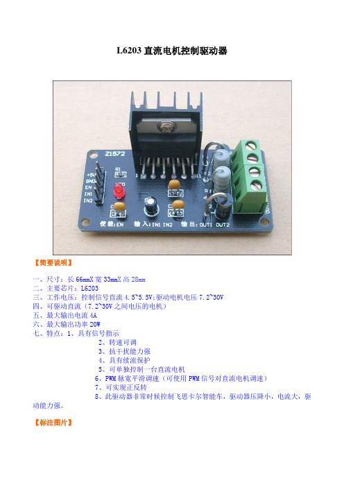 L6203直流电机驱动设计原理图及例程