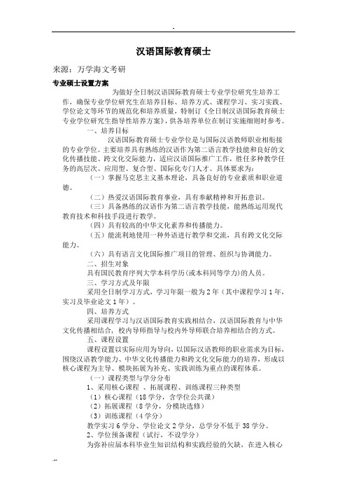 专业硕士之汉语国际教育硕士