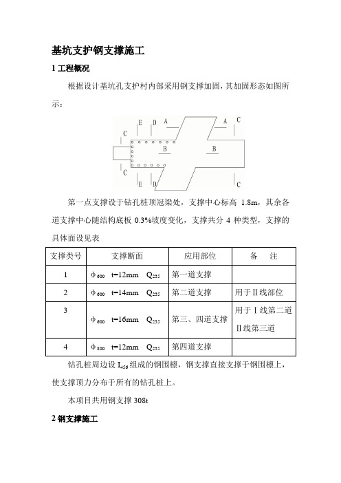 基坑支护钢支撑施工