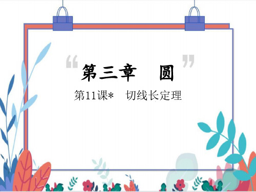 【北师大版】数学九(下)切线长定理同步练习本(课件版)