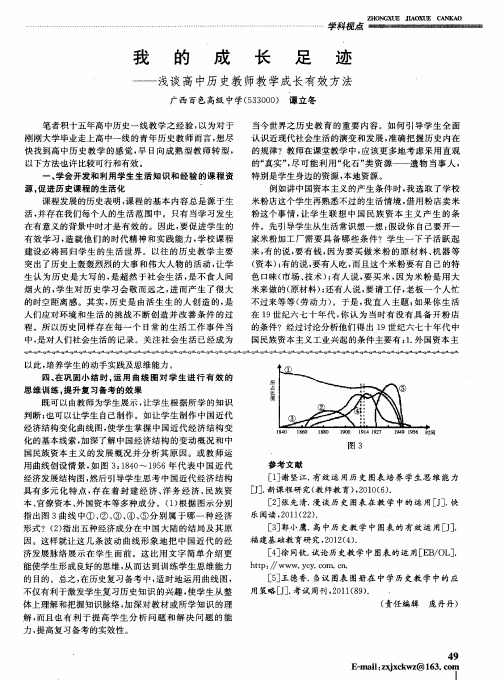 我的成长足迹——浅谈高中历史教师教学成长有效方法