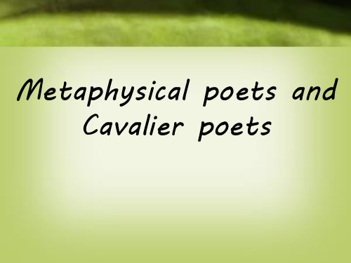 metaphysical poets