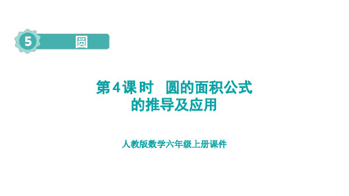 新人教版数学六年级上册第5单元 圆第4课时  圆的面积公式的推导及应用