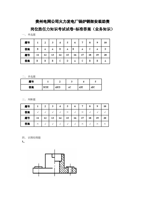 (业务知识)锅炉钢架安装助责试卷答案