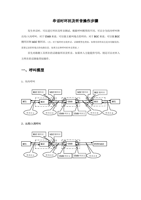 单通、串话时环回及听音操作步骤