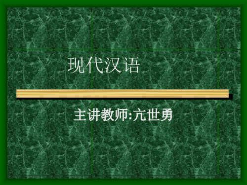 现代汉语语法