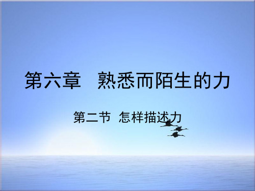 新沪科版学年八年级物理全册第六章第二节怎样描述力课件