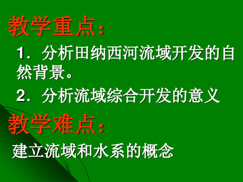 3.2河流的综合开发——以美国田纳西河流域为例