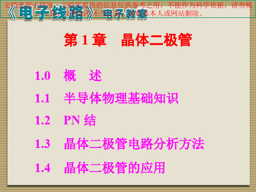 最新模电电子线路线性部分专业知识讲座