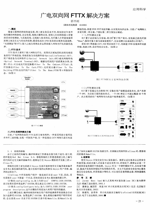 广电双向网FTTX解决方案