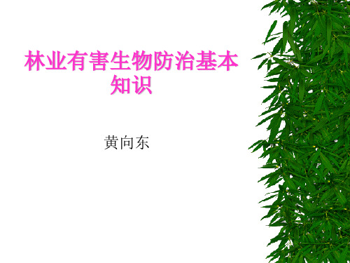 林业有害生物防治基本知识(农药)