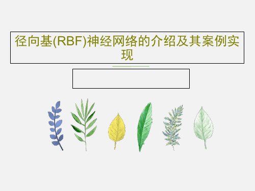 径向基(RBF)神经网络的介绍及其案例实现PPT文档共33页