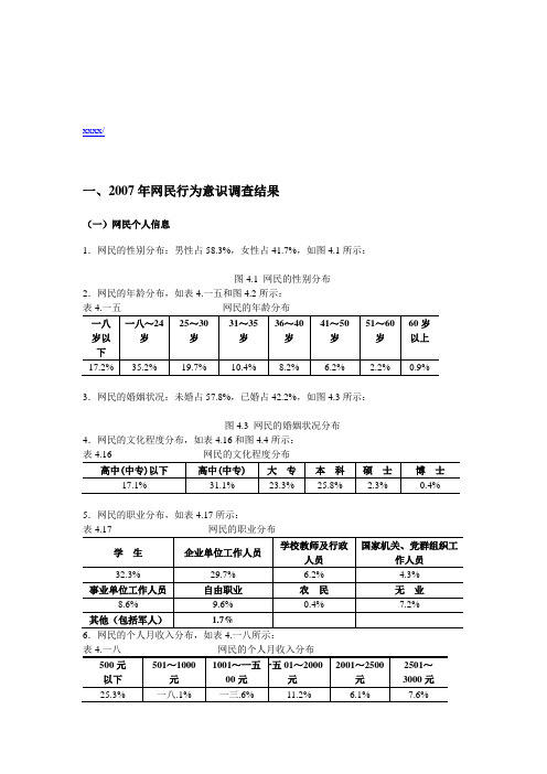 中国网民行为意识调查报告