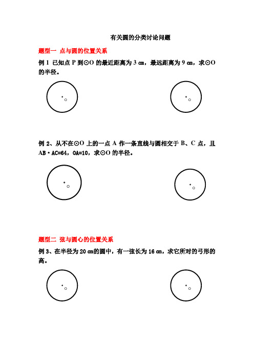 有关圆的分类讨论问题