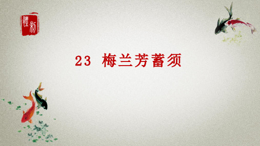 部编人教版小学四年级上册语文《23 梅兰芳蓄须》课件