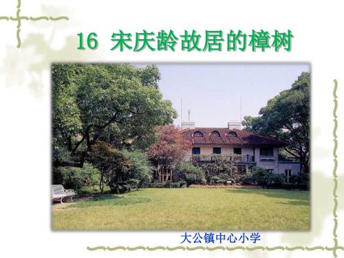 小学三年级语文下册《宋庆龄故居的樟树》精品课件