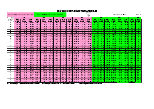 2015城乡居民社会养老保险待遇标准测算表