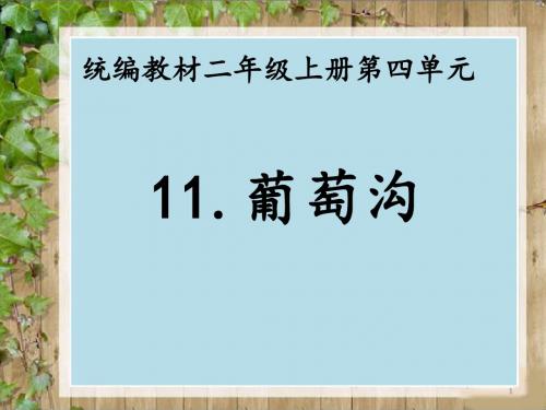 【精品】部编版二年级上册语文11 葡萄沟