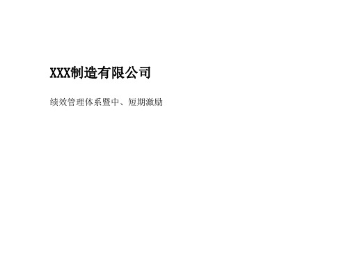 某制造公司绩效管理体系(关键业绩指标、过程管理、考核结果、目标分解) PPT资料共139页