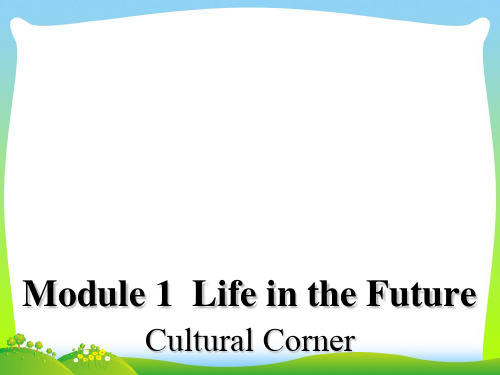 外研版高中必修4课件： Module 1《Section Four Cultural Corner》