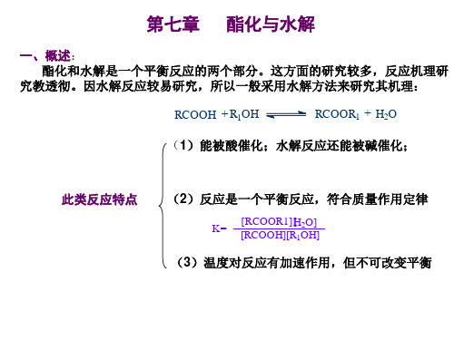 第六章：酯化与水解