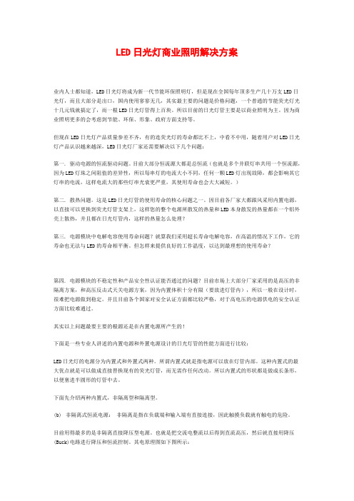 LED日光灯商业照明解决方案