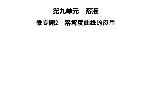 2021-2022九年级化学人教版下册课件：第九单元 微专题2 溶解度曲线的应用(共26张PPT)