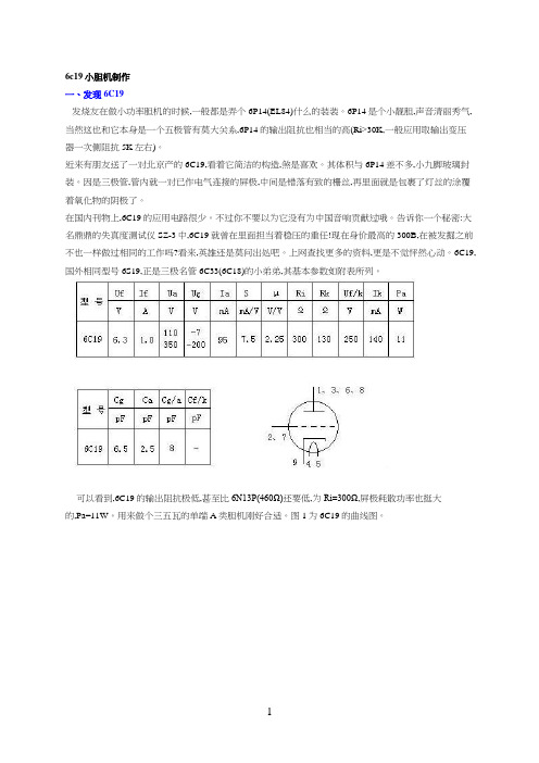 6c19小胆机制作