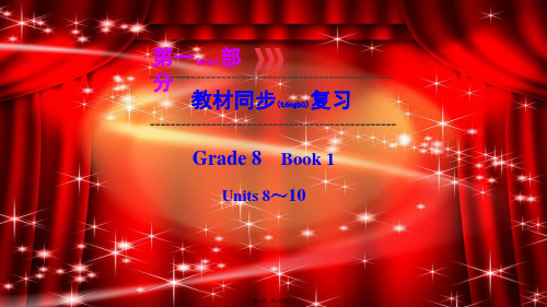 中考英语第一部分教材同步复习Grade8Book1Units810