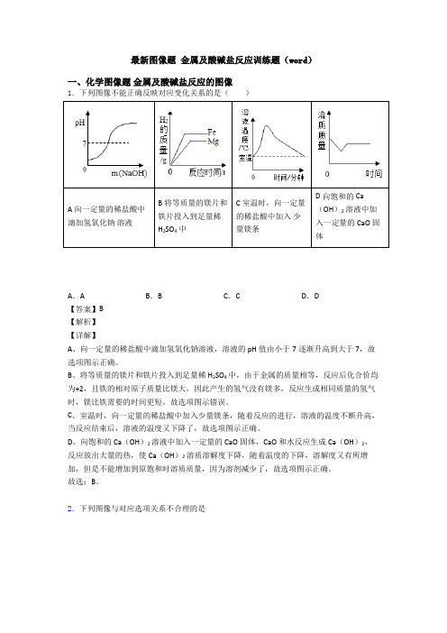 最新图像题 金属及酸碱盐反应训练题(word)