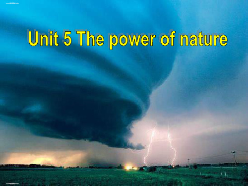 人教版高二英语选修六Unit 5 The power of nature Workbook(2个课件+2个音频)