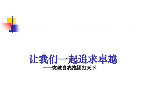 让我们一起追求卓越——突破自我抱团打天下(ppt40)