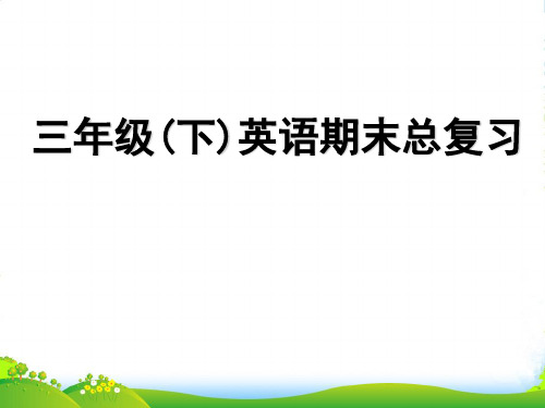 人教(PEP)三年级英语下册期末总复习课件