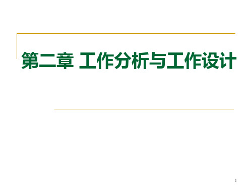 吉珠人力资源管理第二章 工作分析PPT课件