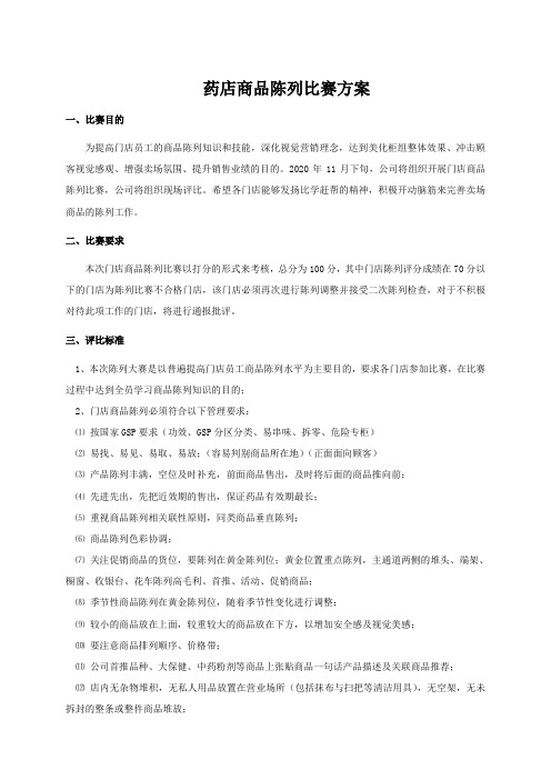 陈列比赛方案