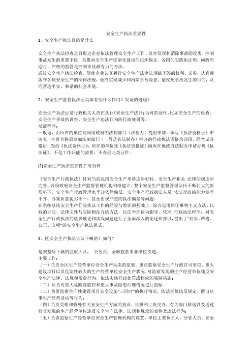 安全生产执法重要性安全生产