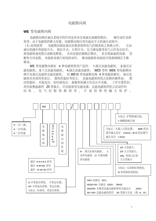 液压型号解释