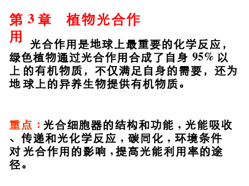 第三章植物光合作用 浙江大学植物生理学理论课件