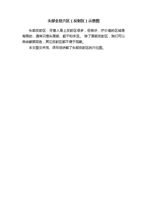 头部全息穴区（反射区）示意图