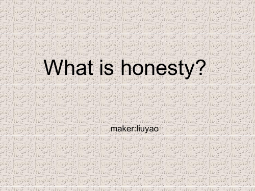 What is honesty