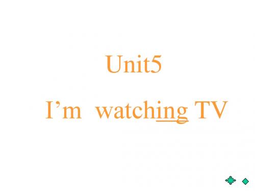 Unit 5 I’m watching TV. 全单元