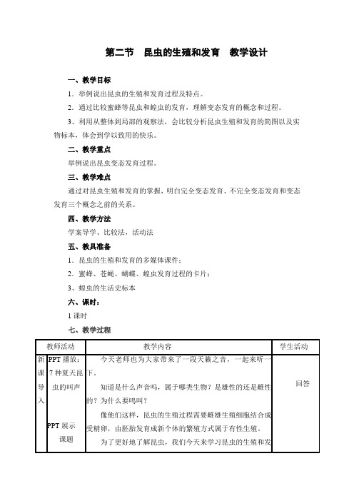 昆虫的生殖和发育精品教案5